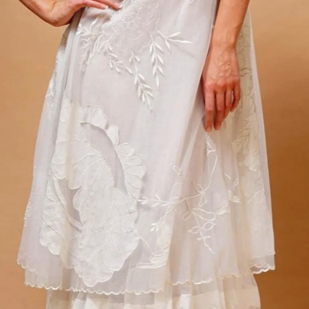 NWT Nataya White Romance Dress Gown S M L - Picture 4 of 5